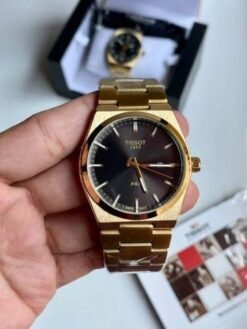 TISSOT PRX GOLDEN STAINLESS STEEL WATCH
